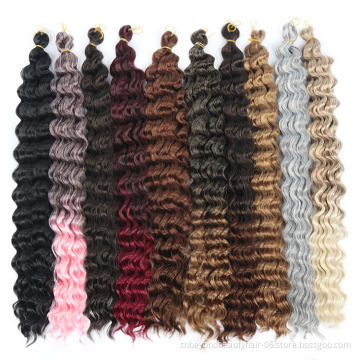 Deep Twist Crochet Hair Natural Synthetic Braids Hair Ombre Deep wave Crochet Braiding Hair